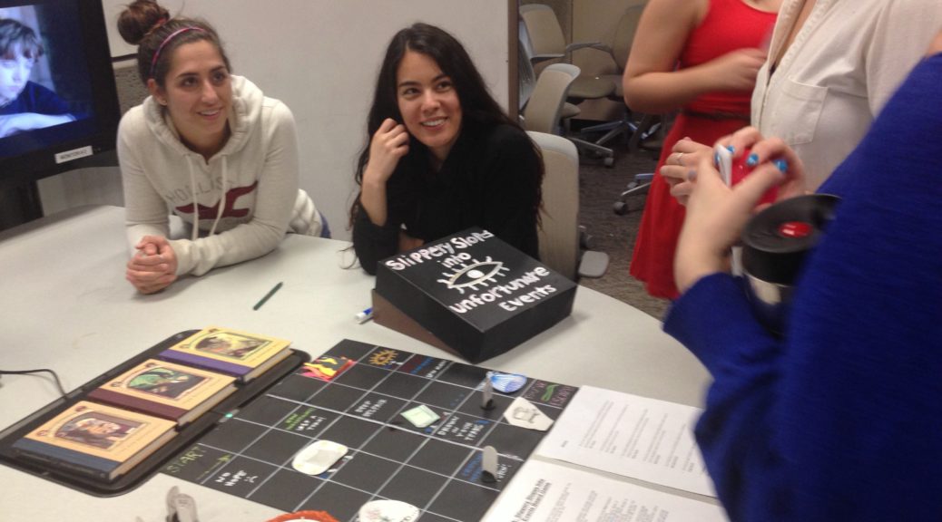 students sitting around a game